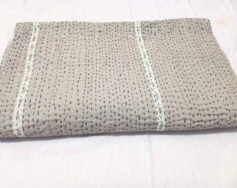Handgemachter Überwurf,Indischer Quilt,handgemachter Kantha Quilt,Baumwolle Tagesdecke,Decke,Überwurf