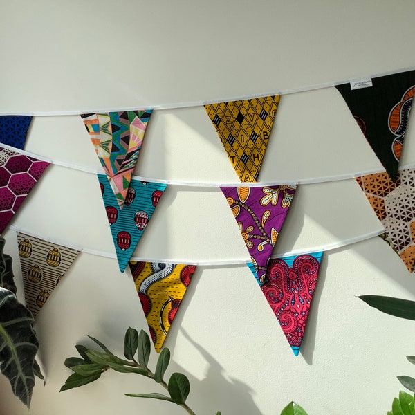 Stoffen slingers | fabric bunting African wax fabric