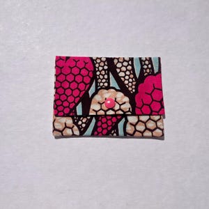Cartera pequeña/bolso con broche de tela de retazos - Tela de cera africana | Cartera pequeña/bolso con broche de tela de retazos - Tela de cera africana