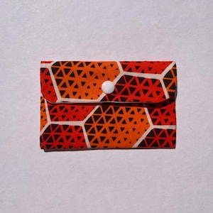 Cartera pequeña/bolso con broche de tela de retazos - Tela de cera africana | Cartera pequeña/bolso con broche de tela de retazos - Tela de cera africana