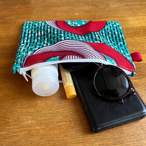 Cartera grande / estuche / bolso - Tela de cera africana | Cartera grande/bolsa - Tela de cera africana - Bolso de bikini