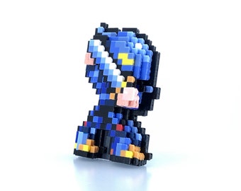 Dark Knight Cecil Figure 3D Standup - Final Fantasy IV 4 Inspired - Pixel Art - Perler Bead - Bead Sprite - SNES - Video Game