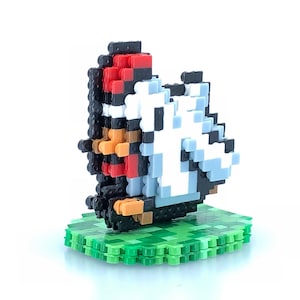 Cucco with Base - Legend of Zelda Link to the Past Inspired - Perler Bead - Bead Sprite - Pixel Art - SNES - Video Game