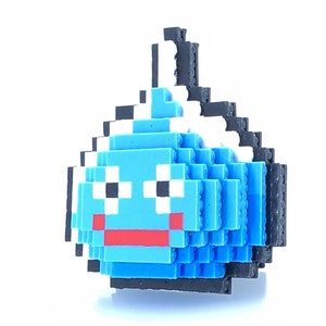 Slime Figure 3D Standup - Dragon Quest Dragon Warrior Inspired - Pixel Art - Perler Bead - Bead Sprite - SNES - Video Game