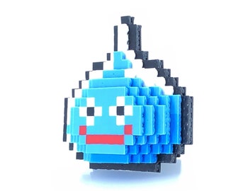 Slime Figure 3D Standup - Dragon Quest Dragon Warrior Inspired - Pixel Art - Perler Bead - Bead Sprite - SNES - Video Game