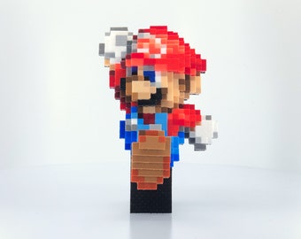 Mario Figure - 3D Pixel Art - Super Mario RPG Figure Inspired - 3D Perler Beads - Perler Bead Art -  Bead Sprite - Geno