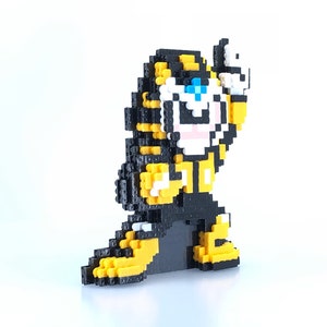 Pharaohman 3D Figure - Standup - Megaman 4 Inspired - Bead Sprite - Perler Bead - Pixel Art - NES - Video Game - Robot Master