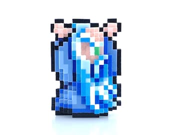FUSOYA Figure 3D Standup - Final Fantasy IV 4 Inspired - Pixel Art - Perler Bead - Bead Sprite - SNES - Video Game