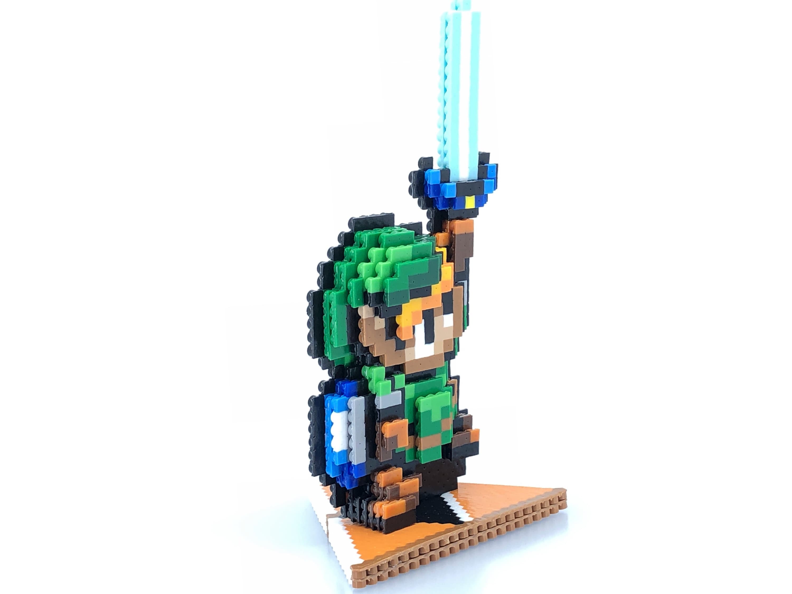 The Legend of ZELDA 3D Attack Link pixel Bead Figure 