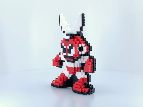 Cutman 3D Figure - Megaman Inspired - Perler Bead Standup - Bead