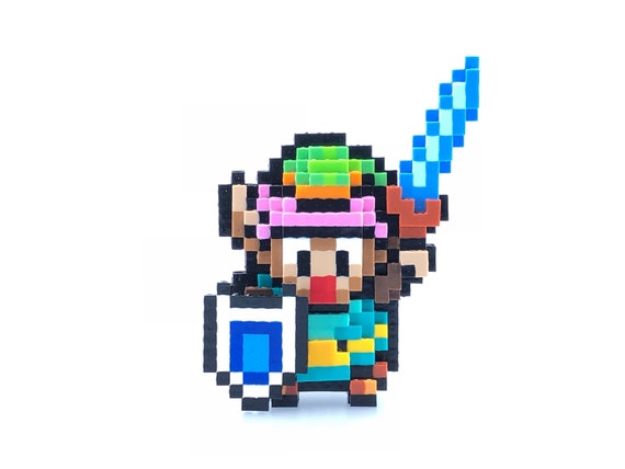 LoZ] Link loves Zelda, pixel art with lego bricks, made by me : r/zelda