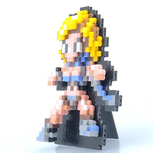 Ayla Bead Sprite Figure - 3D Standup - Chrono Trigger Inspired - Perler Bead - Pixel Art - SNES - Video Game