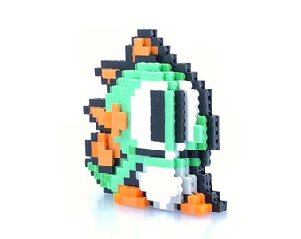 Bub Figure 3D Standup - Bubble Bobble Bust-a-Move Inspired - Perler Bead - Bead Sprite - Pixel Art - NES - Arcade - Video Game