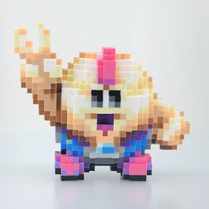 Mallow Figure 3D Standup - Mario RPG Inspired - Perler Bead - Bead Sprite - Pixel Art - SNES - Video Game