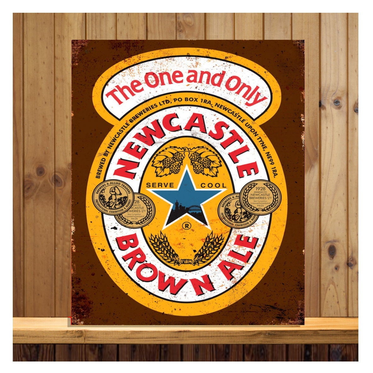 Newcastle Brown Ale Metal Beer Sign 2 Sizes Available ideal Etsy