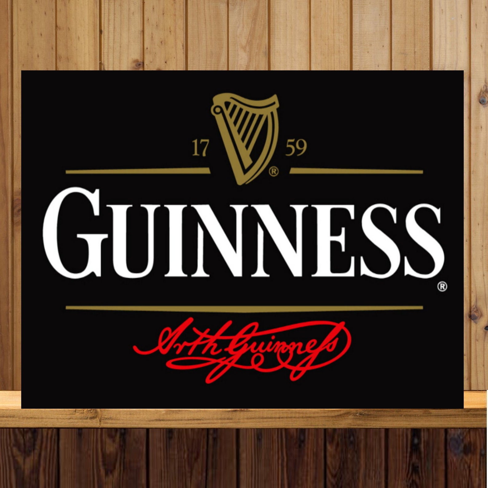 Guinness Metal Beer Sign 2 Sizes Available Ideal for Etsy