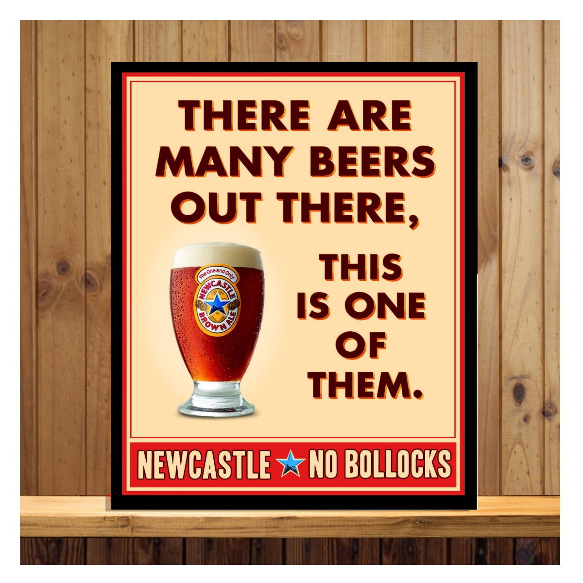 Newcastle Brown Ale Metal Beer Sign 2 Sizes Available Ideal Etsy