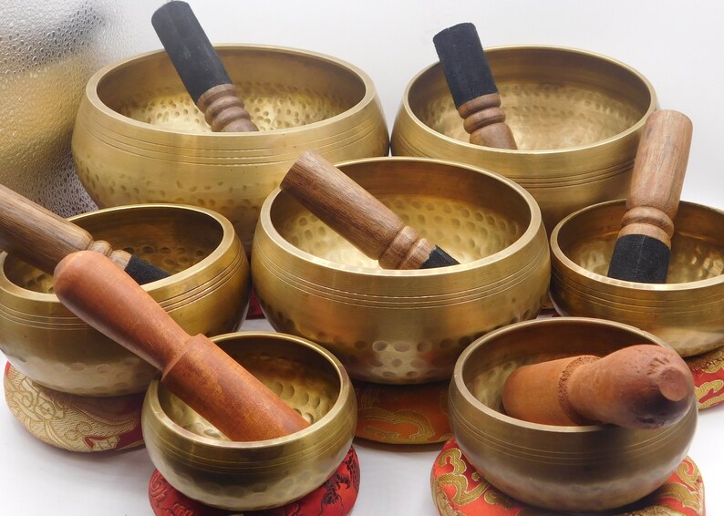 7 Sets of Tibetan Bowls Handmade in Nepal Stunning Set of Etsy