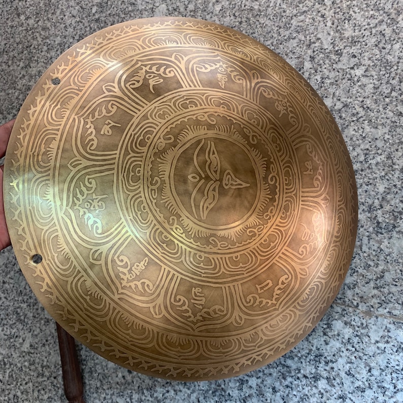 15 inches Gong bell handmade in Nepal stunning Tibetan gong Etsy