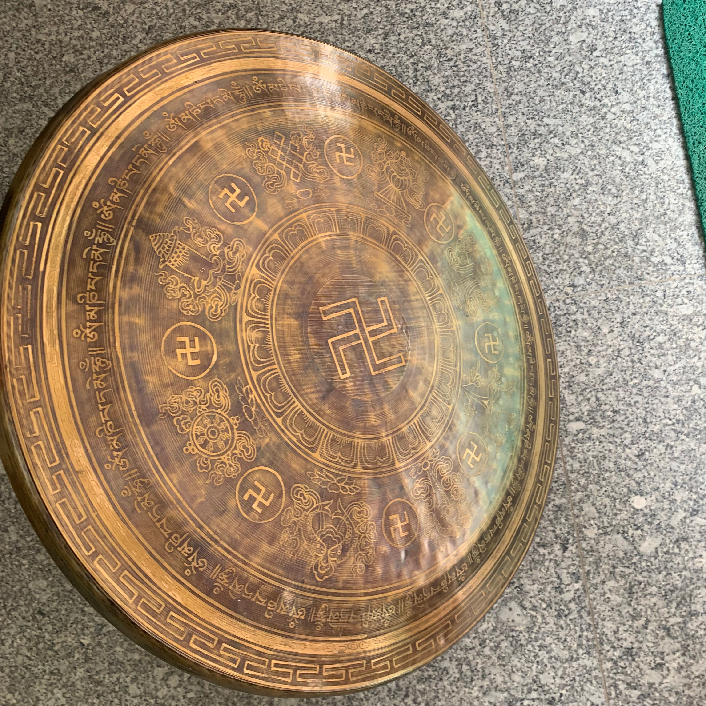 Handmade 23 Inches Large Gong Bell Tibetan Gong Bell for Etsy UK