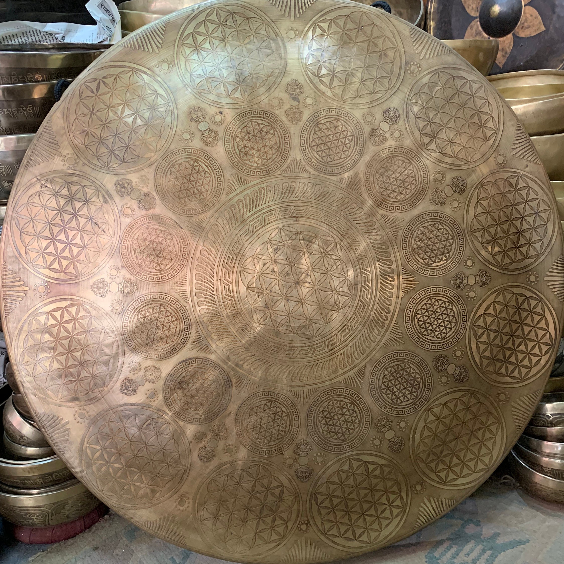 Special 70 Cm Extra Large Gong Bell Tibetan Gong Bell Etsy