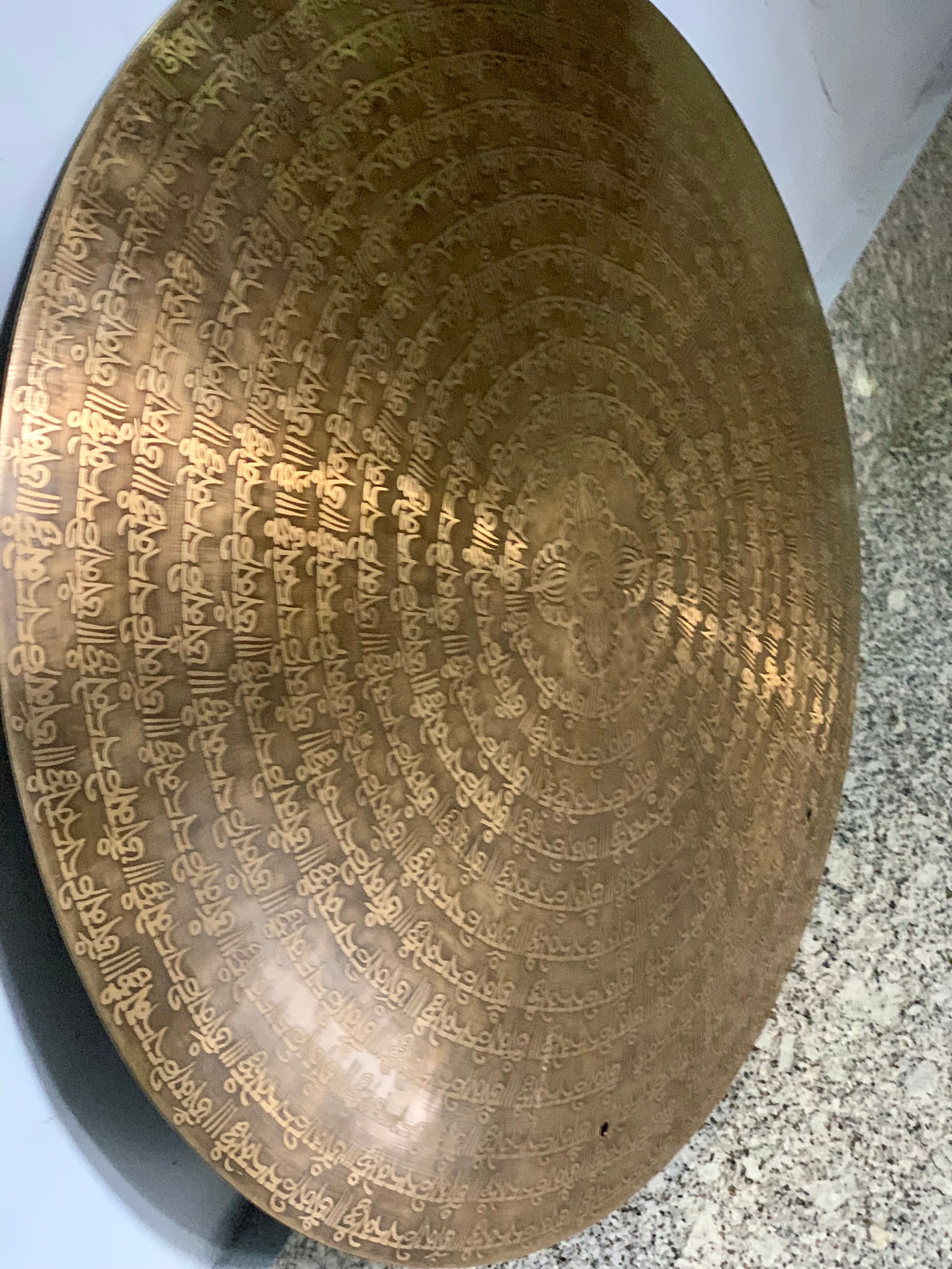 Special 22 Inches Mantra Etched Large Gong Bell Tibetan Gong Etsy