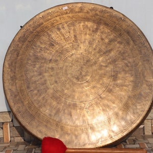 Gorgeous 70 Cm Extra Large Gong Bell, Tibetan Gong Bell Handmade in ...