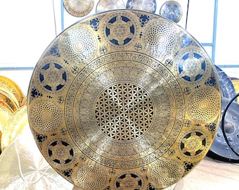 Gong planetario nepalí hecho a mano para la sanación con sonido, auténtico instrumento tibetano con profunda resonancia y gran potencia.