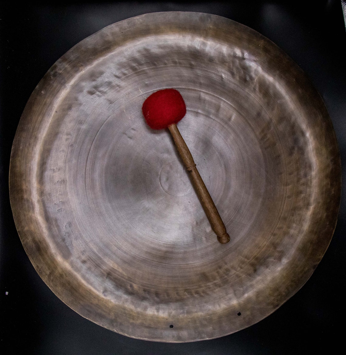 23 Inches Buddhashakti Large Gong Bell, Stunning Tibetan Gong Bell ...