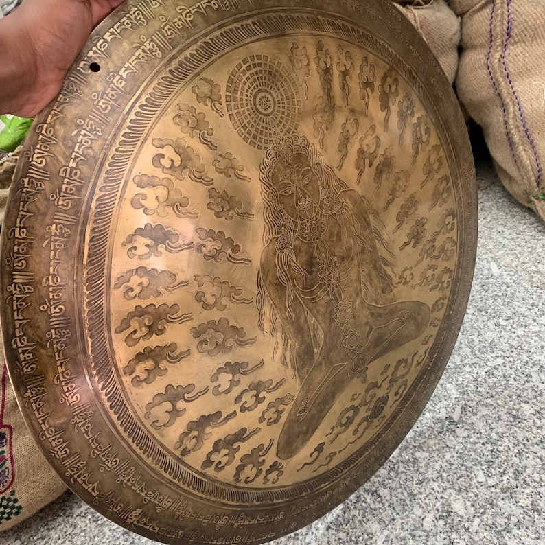 23 Inches Large Gong Bell Tibetan Gong Bell Handmade in Etsy
