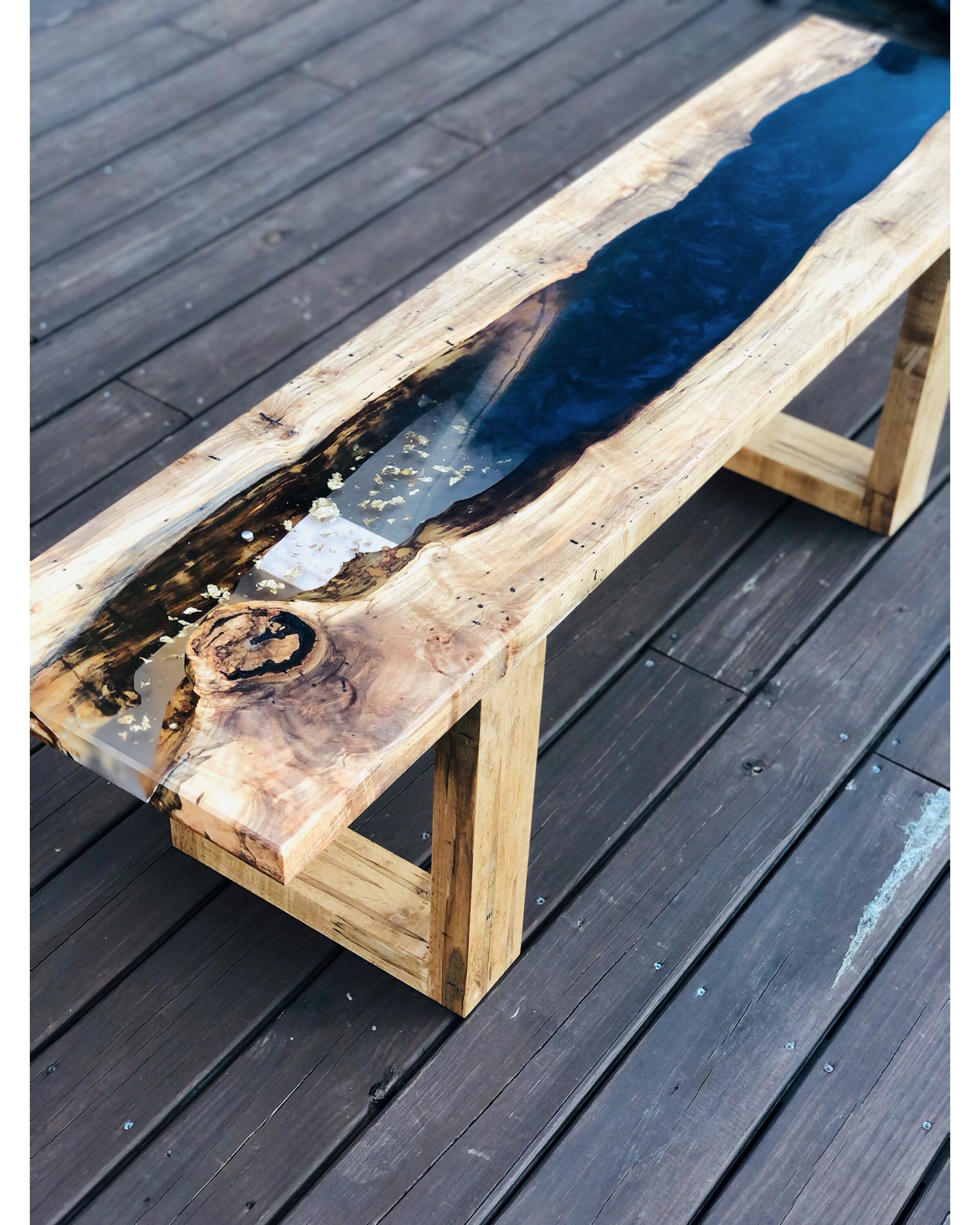 Fully Customizable Epoxy River Bench. Entryway Hallway Etsy