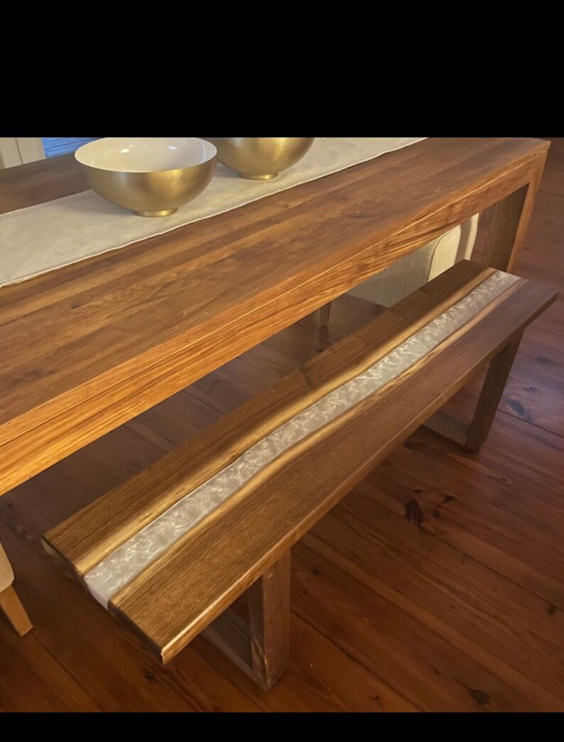 Fully Customizable Epoxy River Dining Bench, Console Table, Hallway