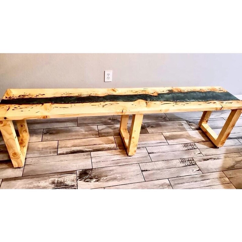 Fully Customizable Epoxy River Dining Bench, Console Table, Hallway