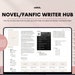 Notion Template for Writers, Writers Planner, Notion Planner, Digital Writing Planner, Author Organizer, Novel Writing, Fanfic Planner 