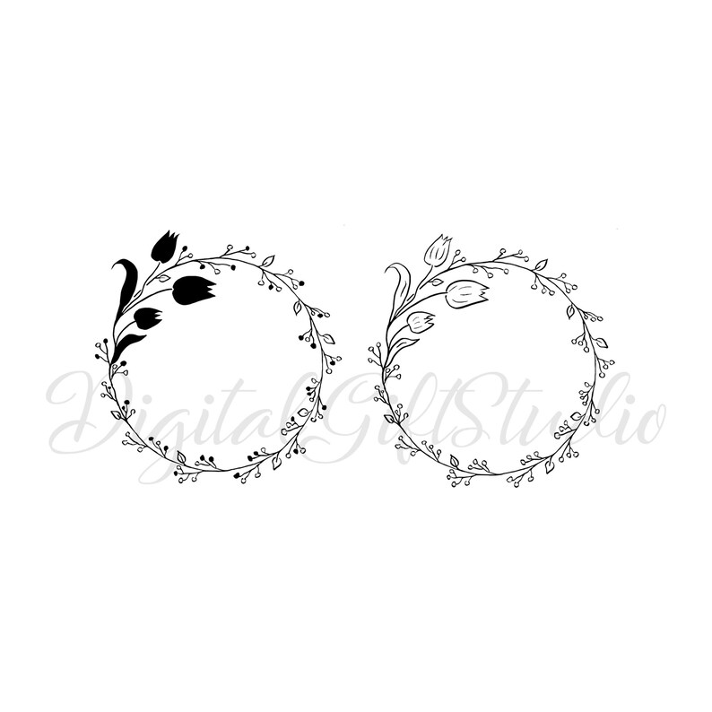 Download Tulip Wreath Svg Floral Svg Craft Pattern Flower Svg Wedding Svg Floral Clipart Wedding Clip Art Silhouette Cut File Floral Frame Svg Cricut Clip Art Art Collectibles