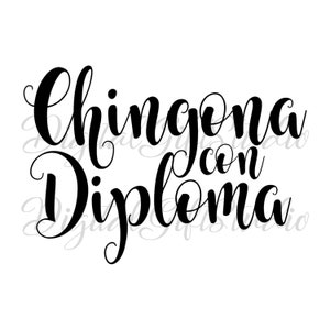 Chingona con diplom svg, Chingona con diplome svg, Mexikanische Abschlussfeier svg, Latein graduierte svg, png, Silhouette, Digital, Cut File Cricut