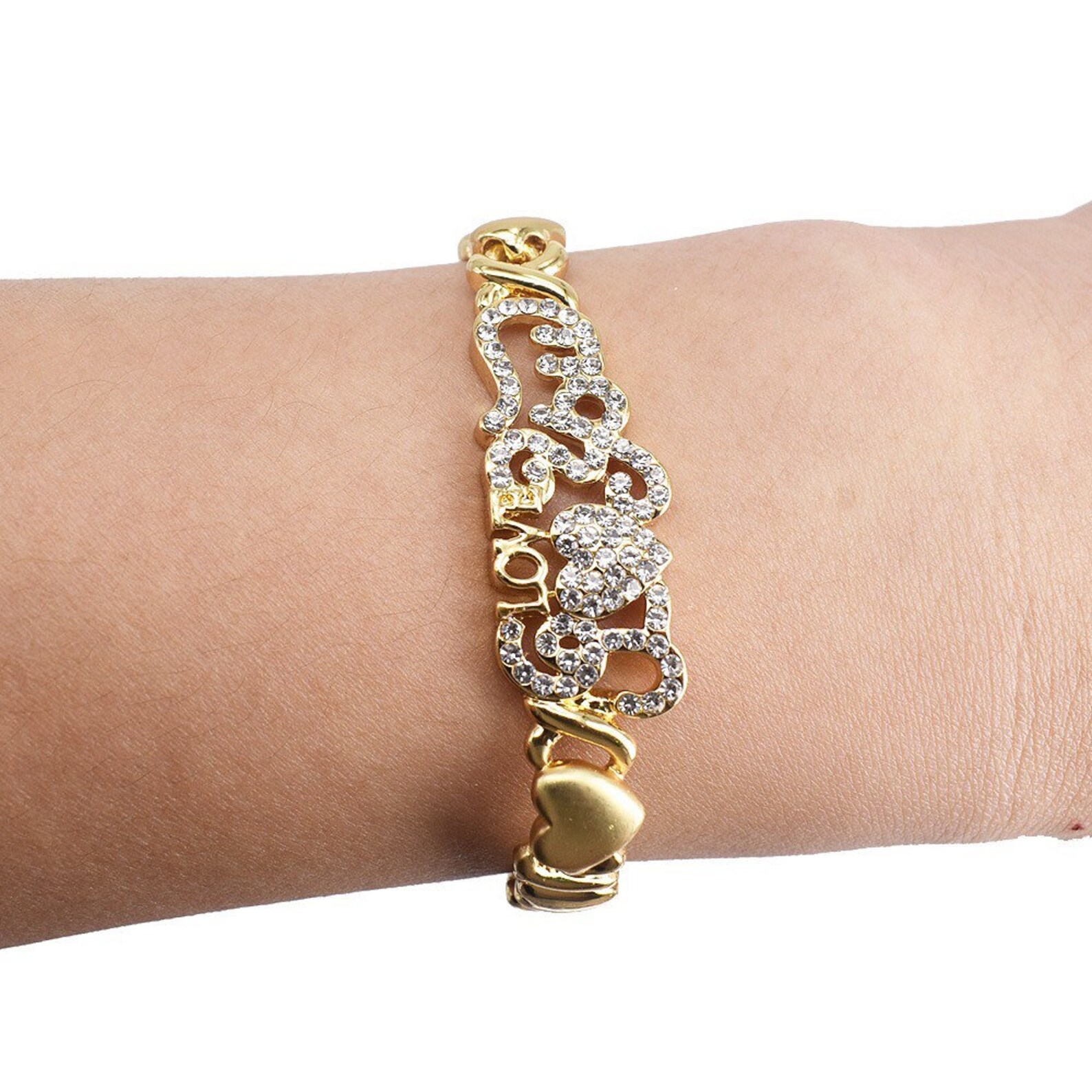 14k Gold Filled Stampado I Love You Bracelet for Women 7.5 Etsy UK
