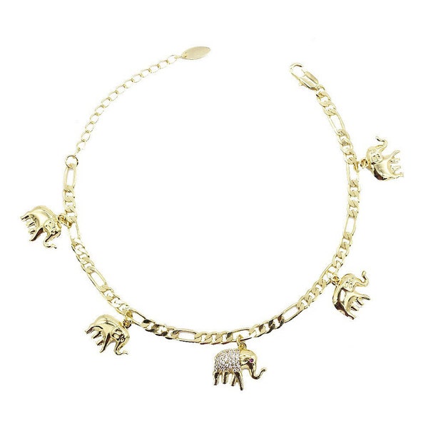 Elephant Anklet Etsy