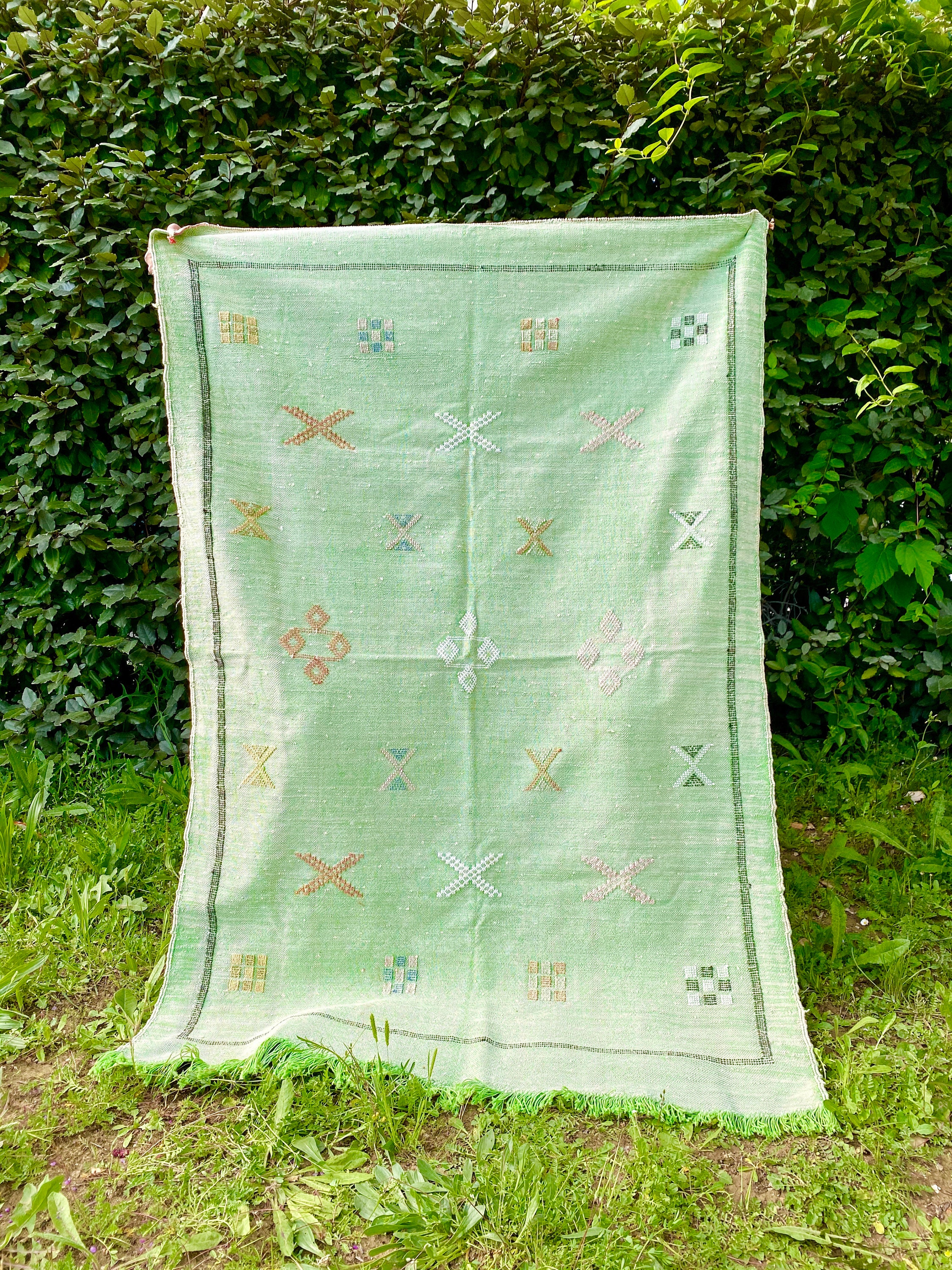 Tapis de Soie Sabra Cactus