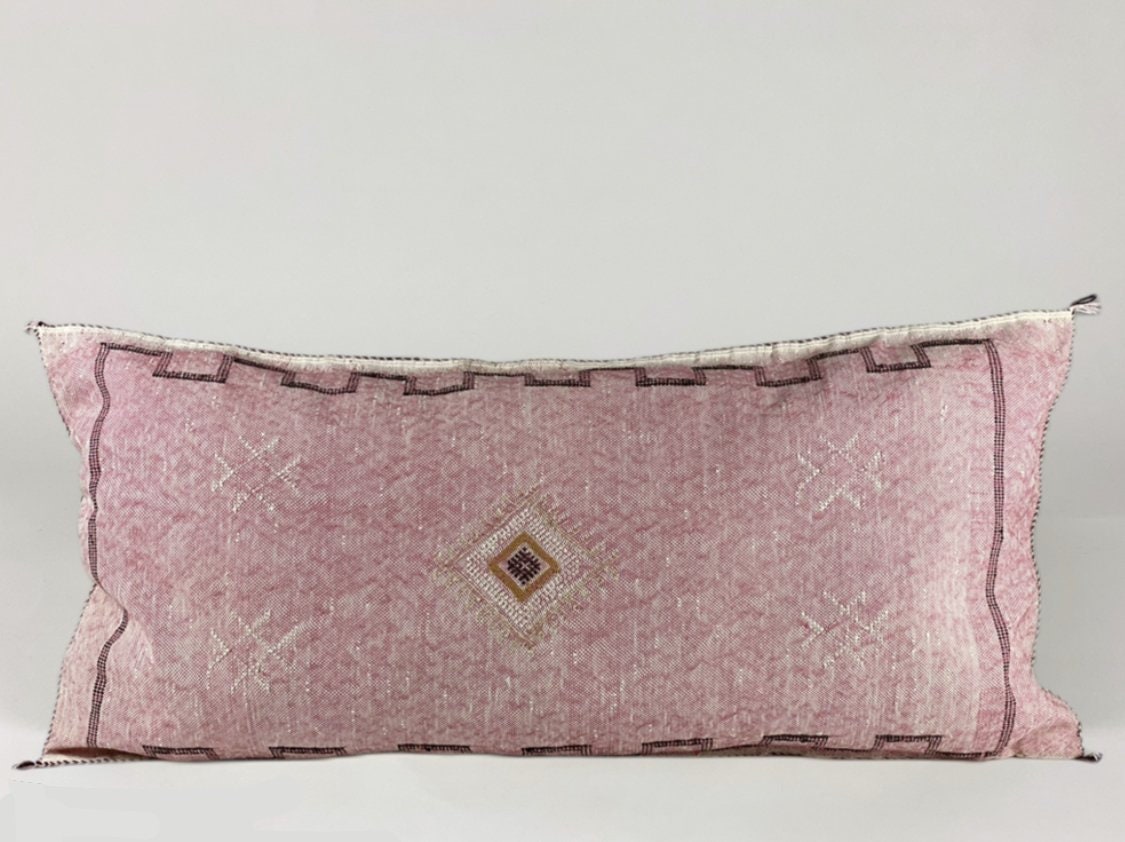 Oreiller Lombaire de Soie Sabra Cactus