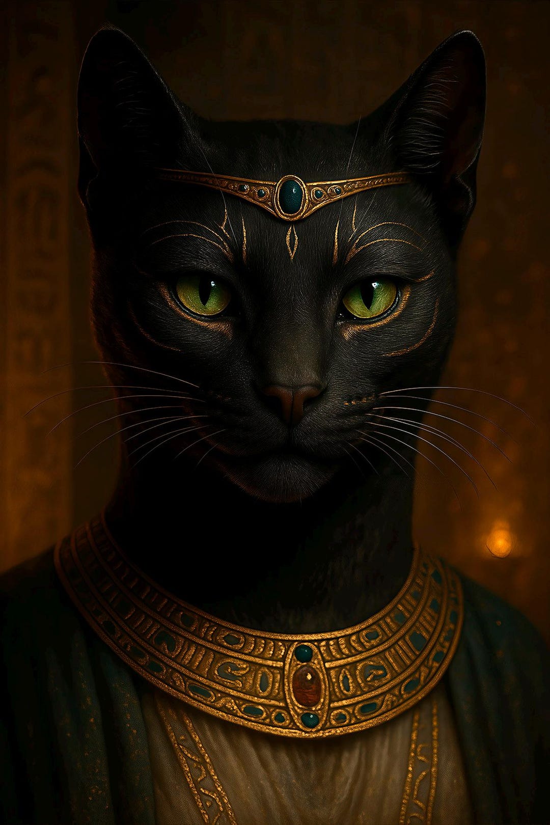 Bastet Art Print: Egyptian Cat Goddess Poster Set (digital