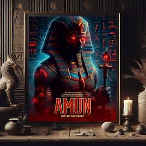 Amun - Ancient Egyptian God of the Unseen | Egyptian Mythology [Digital Art, Downloadable Fantasy Art, Digital Poster, Egypt Art Print]
