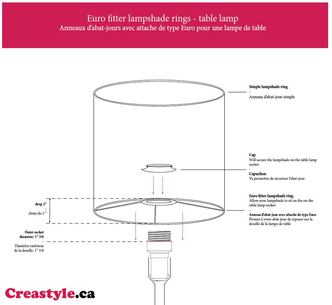 Lampshade Ring Sets Etsy Canada
