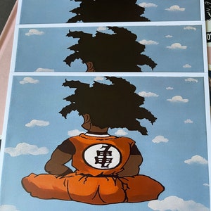 Stampa d'arte Afro Goku