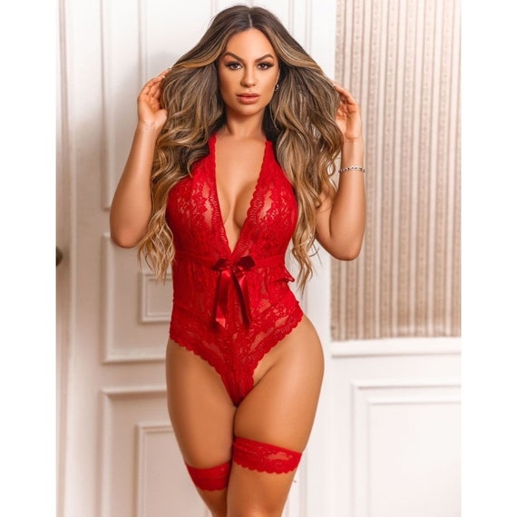 Red Lace Sexy Teddy, Body Suit Thong, Teddy Bodysuit, Women Sexy Lace  Lingerie, Teddy Bodysuit Lingerie, Sexy Bodysuit, Sexy Red Lingerie -   Canada