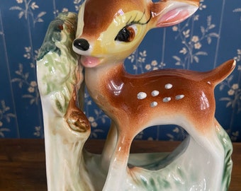 Adorable mcm deer bookend! Cute spotted fawn in great condition!