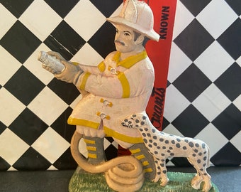Vintage Fireman & Dalmatian Shelf Sitter Figurine