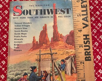 Vintage 1955 Golden Regional Guide to The American Southwest! cool pocket size reference just a few pages have some cut outs.