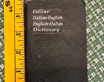 Vintage 1962 Collins’ Italian-English, English-Italian Dictionary! great vintage condition!
