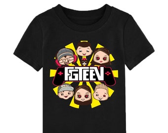 Fgteev Etsy - details about roblox t shirt fgteev faces kids t shirt 3 15 years tee youth youtube girls boys